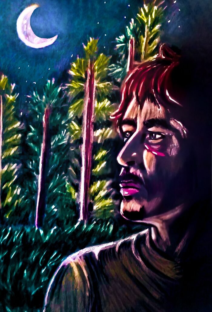 Mad Mav in a Dark Forest Night — colored pencil art by Isabel Perozo